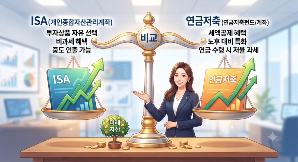 ISA 계좌와 연금저축계좌 비교
