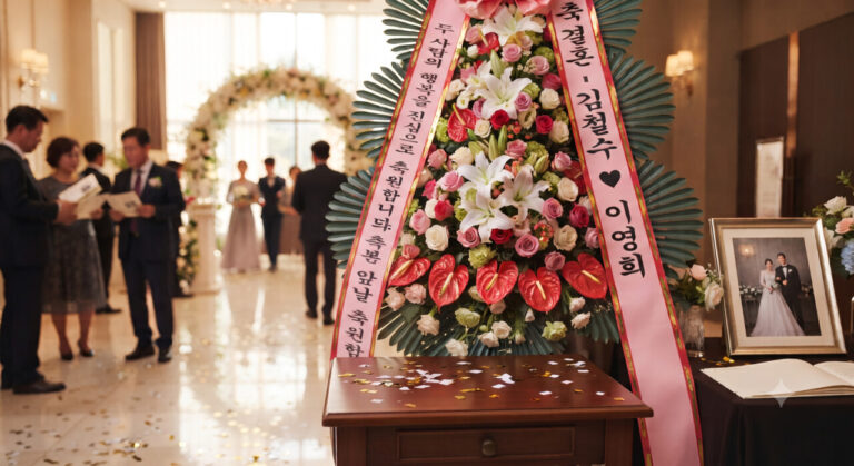 결혼식장 입구 모습